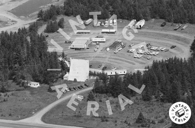 Evergreen Drive-In Theatre - VINTAGE AERIAL (newer photo)
